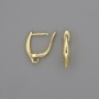 Ganci per orecchini in metallo dorato 16×3 mm - paio