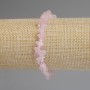 Bracciale quarzo rosa granuli 5-12×2-5 mm, lunghezza 18 cm, elastico