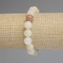 Bracciale in onice con palline lisce da 10 mm, lunghezza 18 cm ± elastico