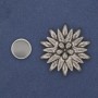 Spilla magnetica Fiore 41 mm ± metallo argentato
