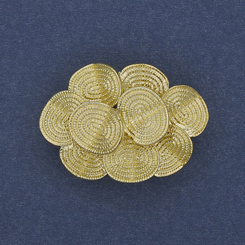 Spilla-ciondolo «Accento» 36×26 mm ± metallo dorato