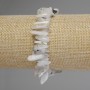 Bracciale adularia, schegge aghiformi, diametro 12–18×2–5 mm, lunghezza 18 cm, elastico