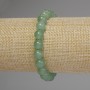 Bracciale in giada, palline lisce, diametro 8,5 mm, lunghezza 18 cm, elastico