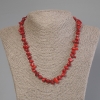 Collana in corallo tagliato, diametro 6–8×7–9 mm, lunghezza 50 cm ± con chiusura