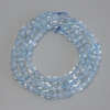 Perline di topazio tagliate a cubo, diametro 4x4 mm, lunghezza 40 cm +/- su filo