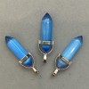 Pendente Occhio di Gatto esagonale, cristallo a forma di sfera, 8×31×41 mm+