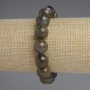Bracciale labradorite palline lisce, diametro 12 mm, lunghezza 18 cm, elastico