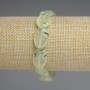 Bracciale in prehnite ovale, diametro circa 18×13 mm, lunghezza 18 cm, elastico