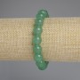 Bracciale in nefrite con sfere lisce, diametro 10 mm ±, lunghezza 18 cm ±