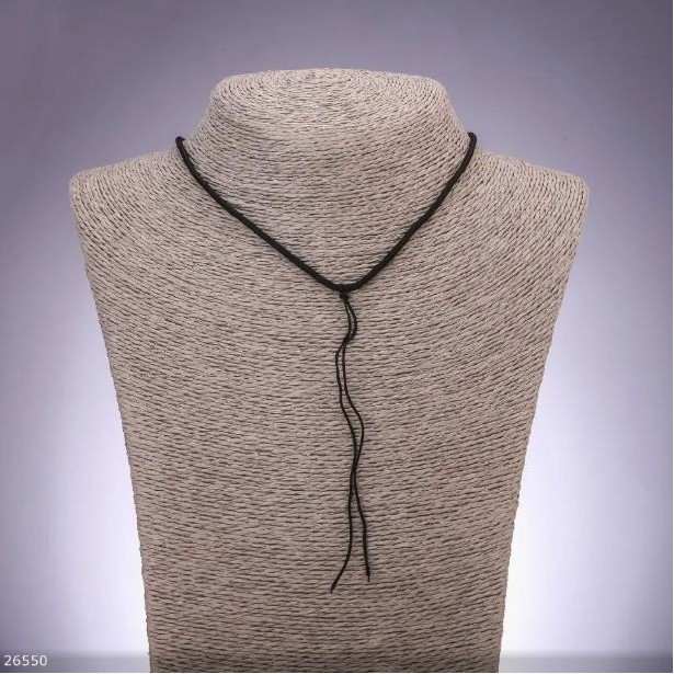 Filo per collana nero, diametro 2,5 mm, lunghezza 50 cm