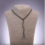 Filo per collana nero, diametro 2,5 mm, lunghezza 50 cm