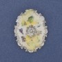 Spilla Accento Haliotis metallo argentato 43×32 mm+