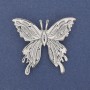 Spilla farfalla metallo argentato 45×42 mm+