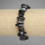 Bracciale in agata levigata, perline 10-17×2,5 mm, lunghezza 18 cm, elastico