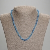 Collana di apatite sfaccettata a granuli, diametro 6×5 mm, lunghezza circa 45 mm, con chiusura