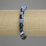 Bracciale in agata a sfere da 8 mm ±, lunghezza 18 cm ±