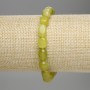 Bracciale in giadeite levigata, perline diametro 9-12×8 mm, lunghezza 18 cm ±, base elastica