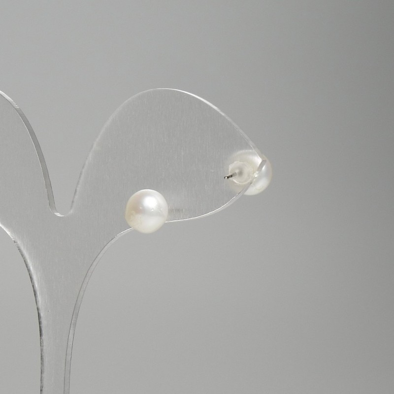 Orecchini a perno con perle d'acqua dolce, diametro 7 mm+