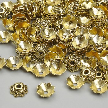 Capellino per perline dorato, diametro 6,5 mm ± foro 1,7 mm ± confezione da 20 g (~140 pezzi)