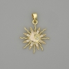 Pendente «Stella» dorato con strass bianchi, diametro 26×20 mm+