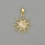 Pendente «Stella» dorato con strass bianchi, diametro 26×20 mm+