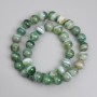 Perle di agata lisce a sfera, diametro 10 mm ±, lunghezza 38 cm ± su filo
