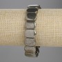 Bracciale in pirite, maglie lisce 15×10 mm +-, lunghezza 18 cm +-, elastico