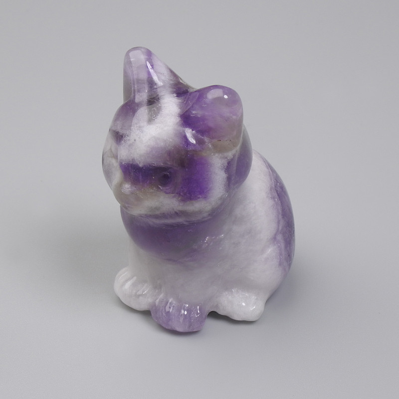 Statuetta souvenir gatto in ametista 40×30×23 mm+