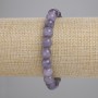 Bracciale in iolite con sfere lisce, diametro 8 mm ±, lunghezza 18 cm ±, elastico