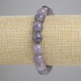 Bracciale in iolite con palline lisce, diametro 10 mm ±, lunghezza 18 cm ±, elastico
