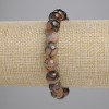 Saldo! Bracciale in agata Vena del Drago, sfere sfaccettate, diametro 9,5 mm ±, lunghezza 18 cm ± elastico
