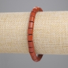 Braccialetto in diaspro rosso cilindrico, diametro 6×6 mm ± (elastico), lunghezza 18 cm+