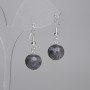 Orecchini Laurite palla liscia 12 mm ±, lunghezza 30 mm ±