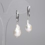 Orecchini con perle barocche 18×11 mm +-, lunghezza 42 mm +-