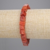 Braccialetto in corallo spugnoso a cubetti da 7-7,5 mm, lunghezza 18 cm +/- elastico