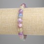 Bracciale Lepidolite sfere lisce, diametro 8 mm ± (elastico), lunghezza 18 cm+