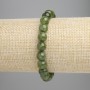 Bracciale in giadeite con palline lisce, diametro circa 8 mm +/- elastico, lunghezza 18 cm+