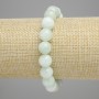 Bracciale Angelite con palline lisce da 10 mm, lunghezza circa 18 cm, elastico