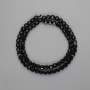 Perle di tormalina nera tagliate a cubo 5×5 mm±, lunghezza 38 cm±
