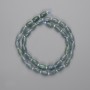Perline di giadeite barili 8×5 mm ±, rocaille da 3 mm ±, lunghezza circa 39 cm