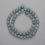Perline di giadeite lisce a sfera 8 mm +-, lunghezza 38 cm+-