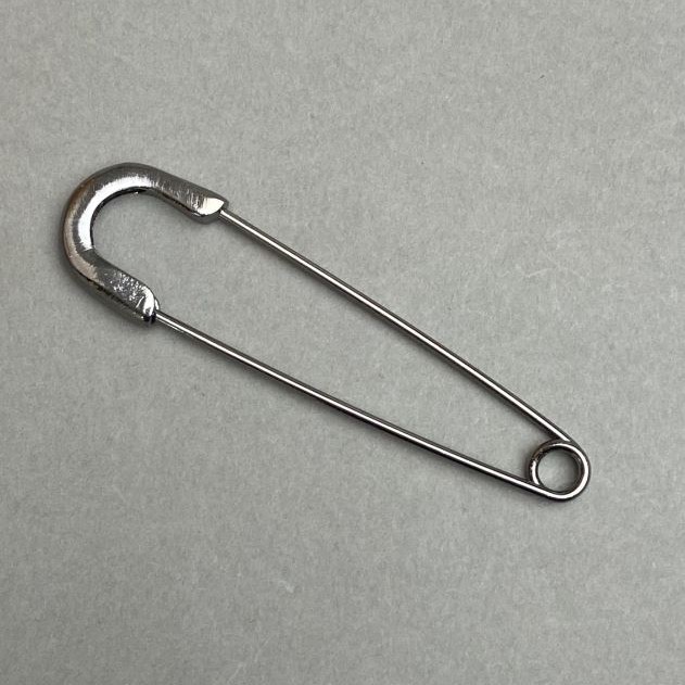 Spilla a spillo 20×77 mm, colore metallo: acciaio scuro