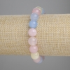 Braccialetto Morganite sfere lisce, diametro 10 mm ±, lunghezza 18 cm ±, elastico