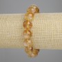 Bracciale Citrino, sfere lisce, diametro 12 mm, lunghezza 18 cm, elastico