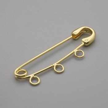 Base per spilla con ago in metallo dorato 41×12 mm ±