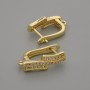 Ganci per orecchini dorati in metallo 16×3,5 mm - paio