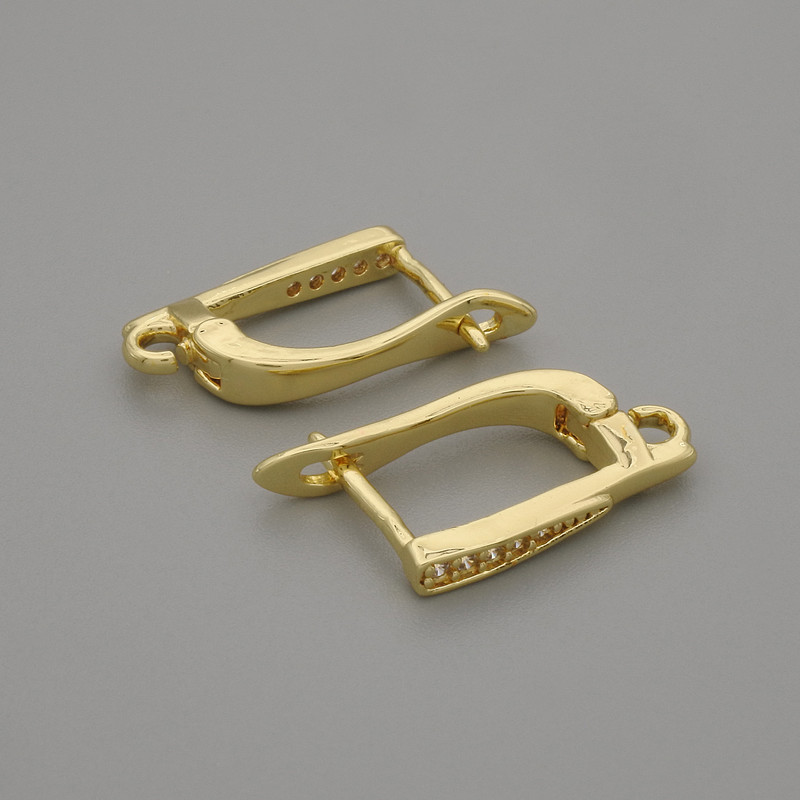 Ganci per orecchini dorati 16×1,5 mm – paio