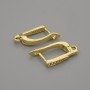 Ganci per orecchini dorati 16×1,5 mm – paio
