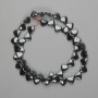 Perline di ematite a forma di cuore 8×8 mm, lunghezza circa 40 cm