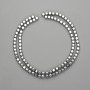 Perline di ematite cubi d'argento 4×4 mm, lunghezza 39 cm